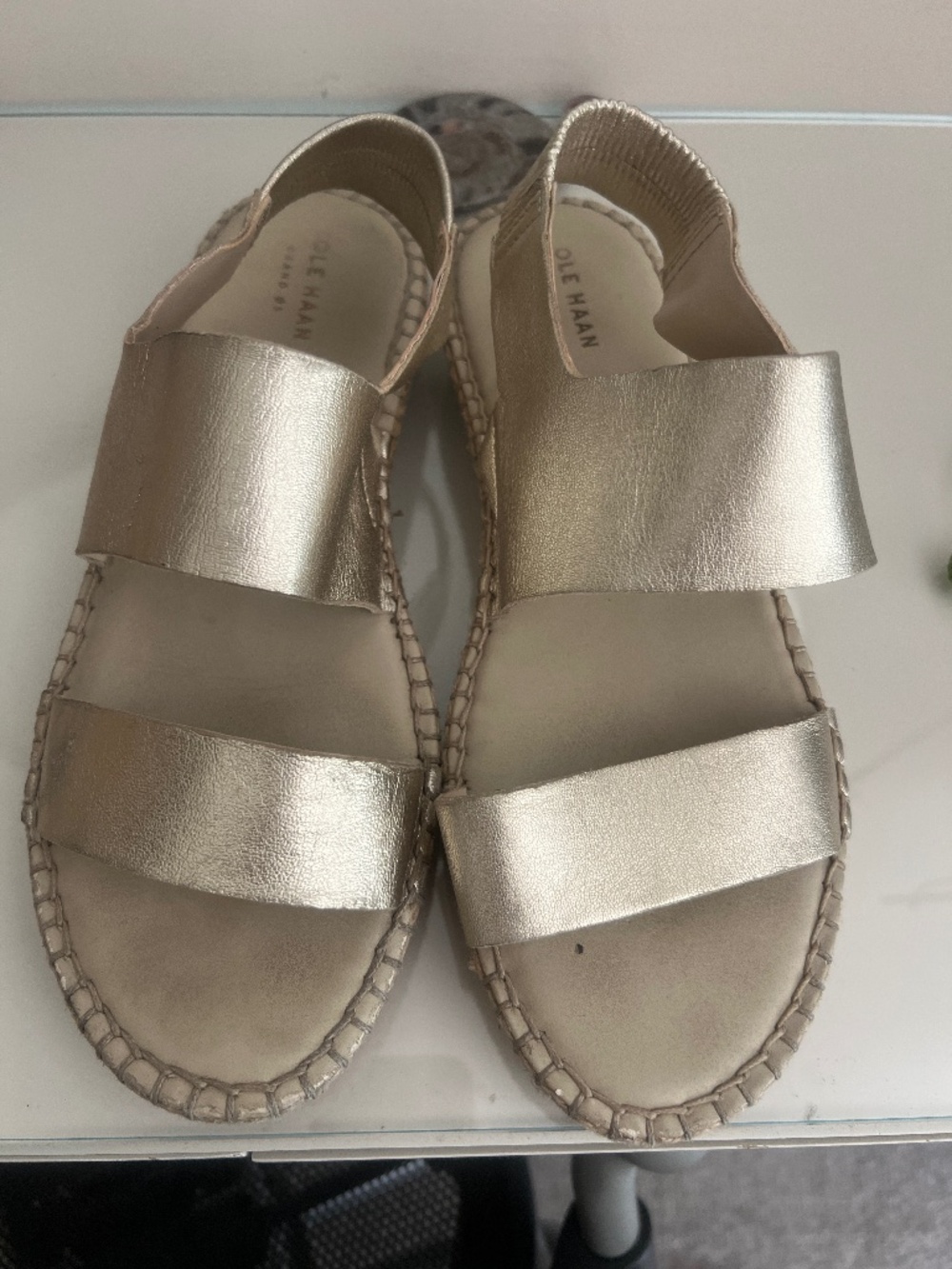 Cole Haan Low Espadrille Metallic 7.5